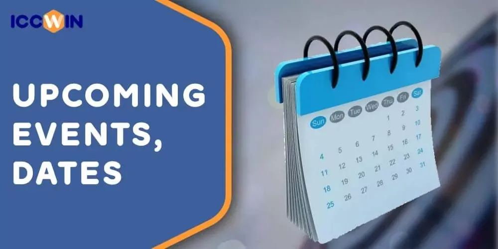 Upcoming events, dates