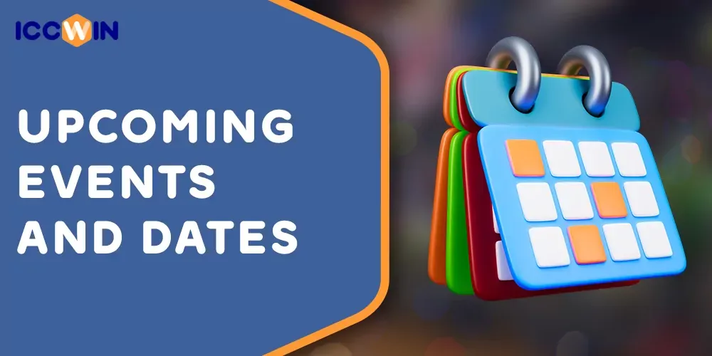 Upcoming events and dates 